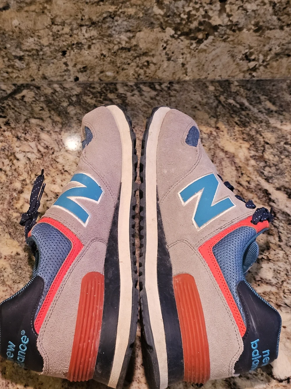 New Balance 574 Out East Lifestyle Men's Gray & Blue Athletic Sneakers